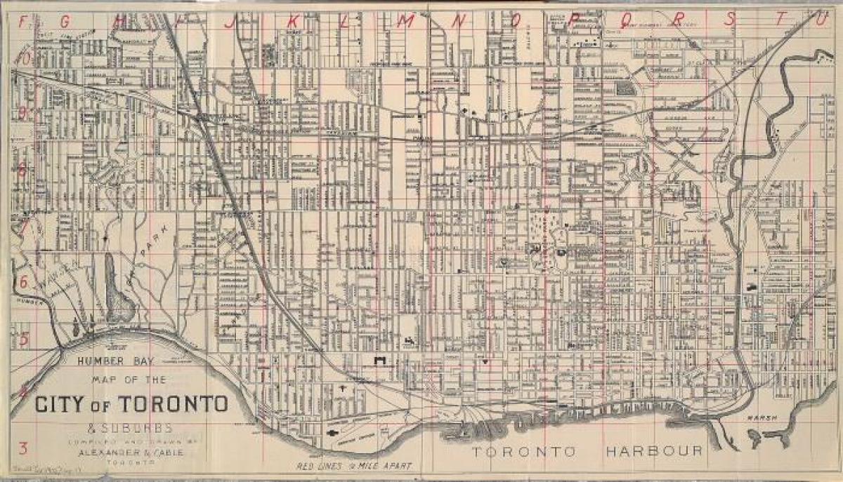 Karte Toronto 1902