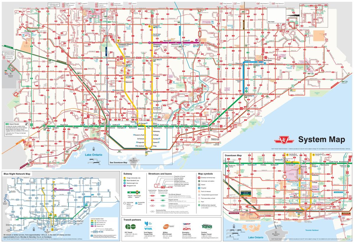 Karte Toronto autobusu