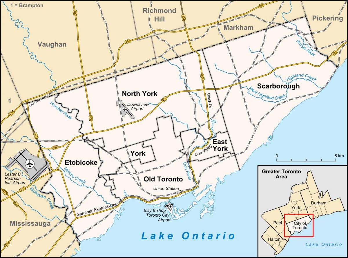 Karte Toronto