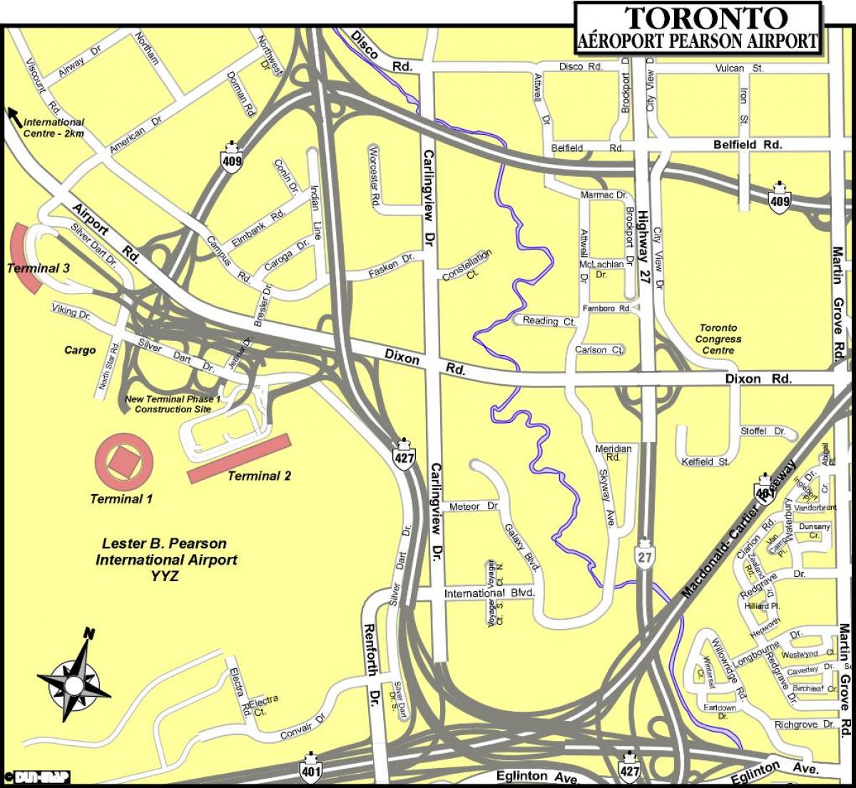 Karte Toronto lidostas