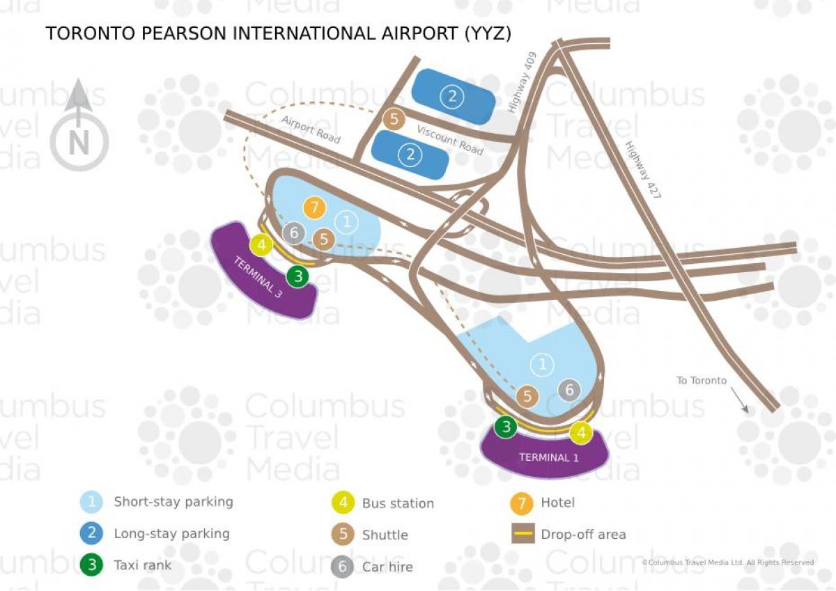 Karte Toronto Pearson lidosta