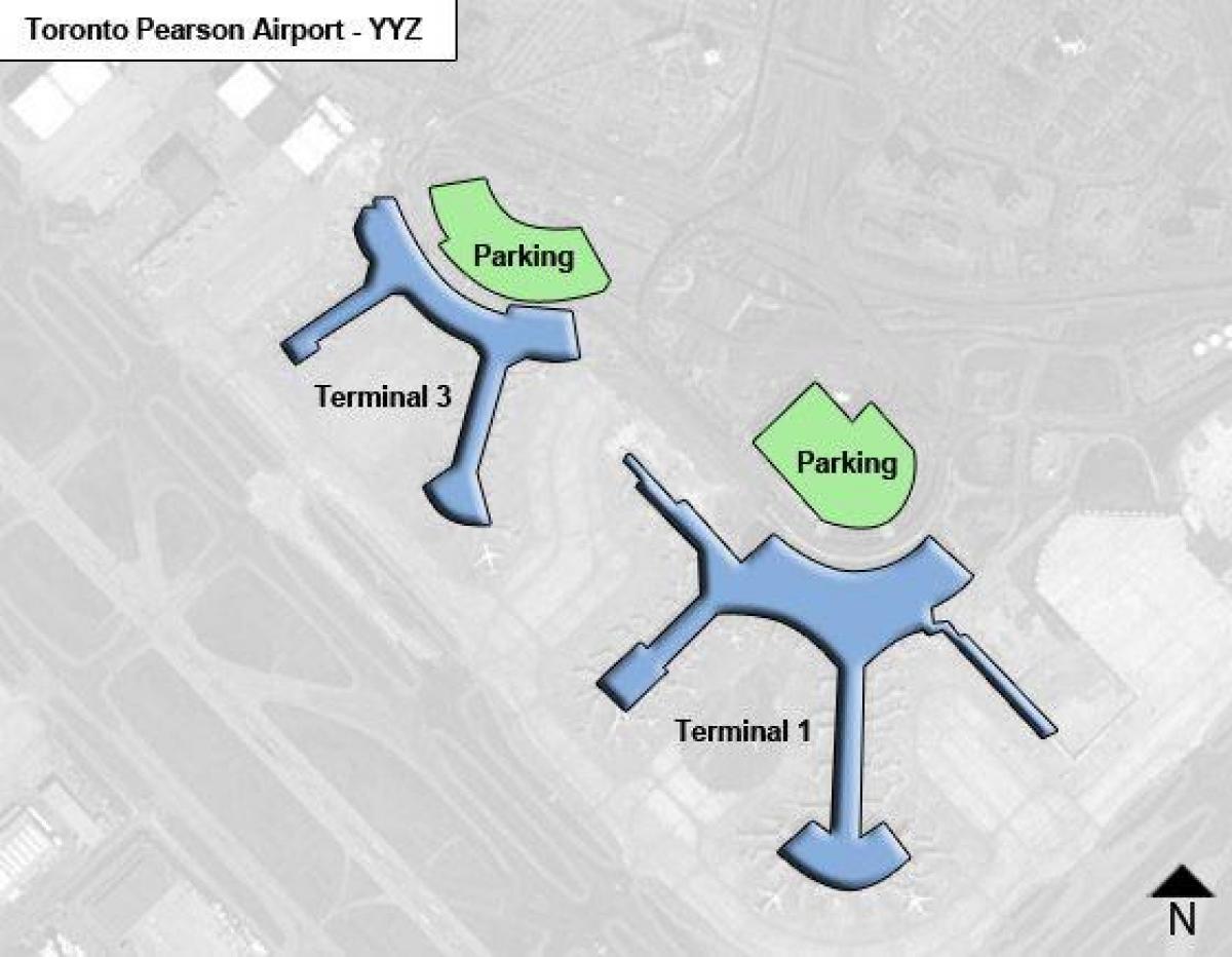 Karte Toronto Pearson lidostas Kanāda