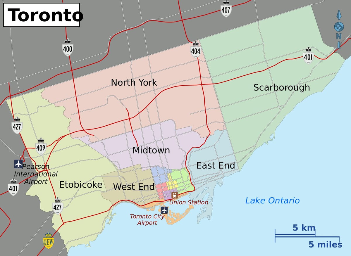 Karte Toronto City