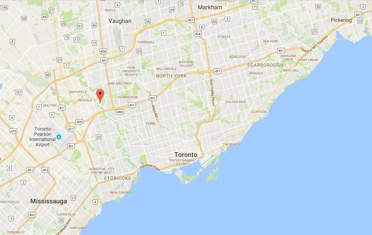Karte Gobas rajona Toronto