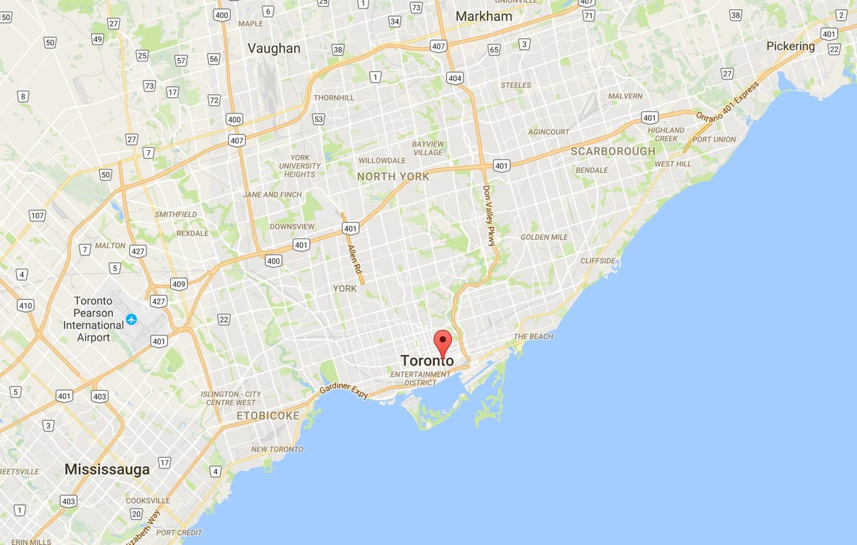 Kartes vecrīgas rajonā Toronto