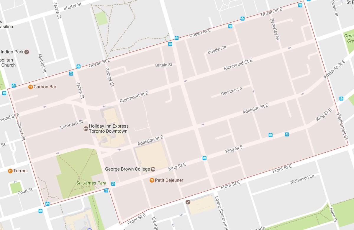 Kartes vecrīgas kaimiņattiecību Toronto