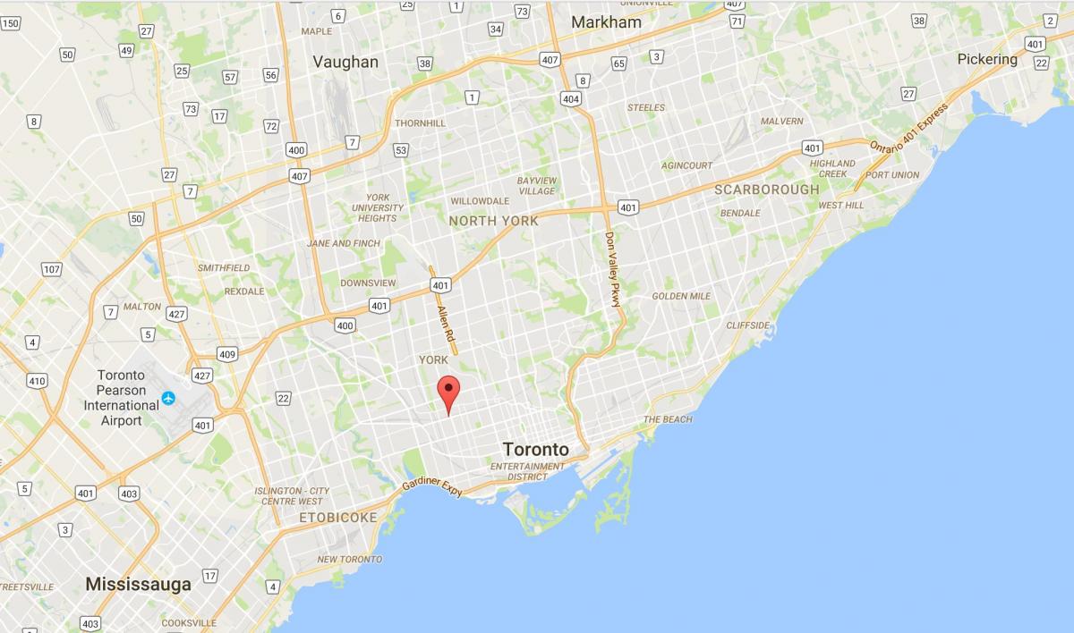 Karte Wallace Emersons rajona Toronto