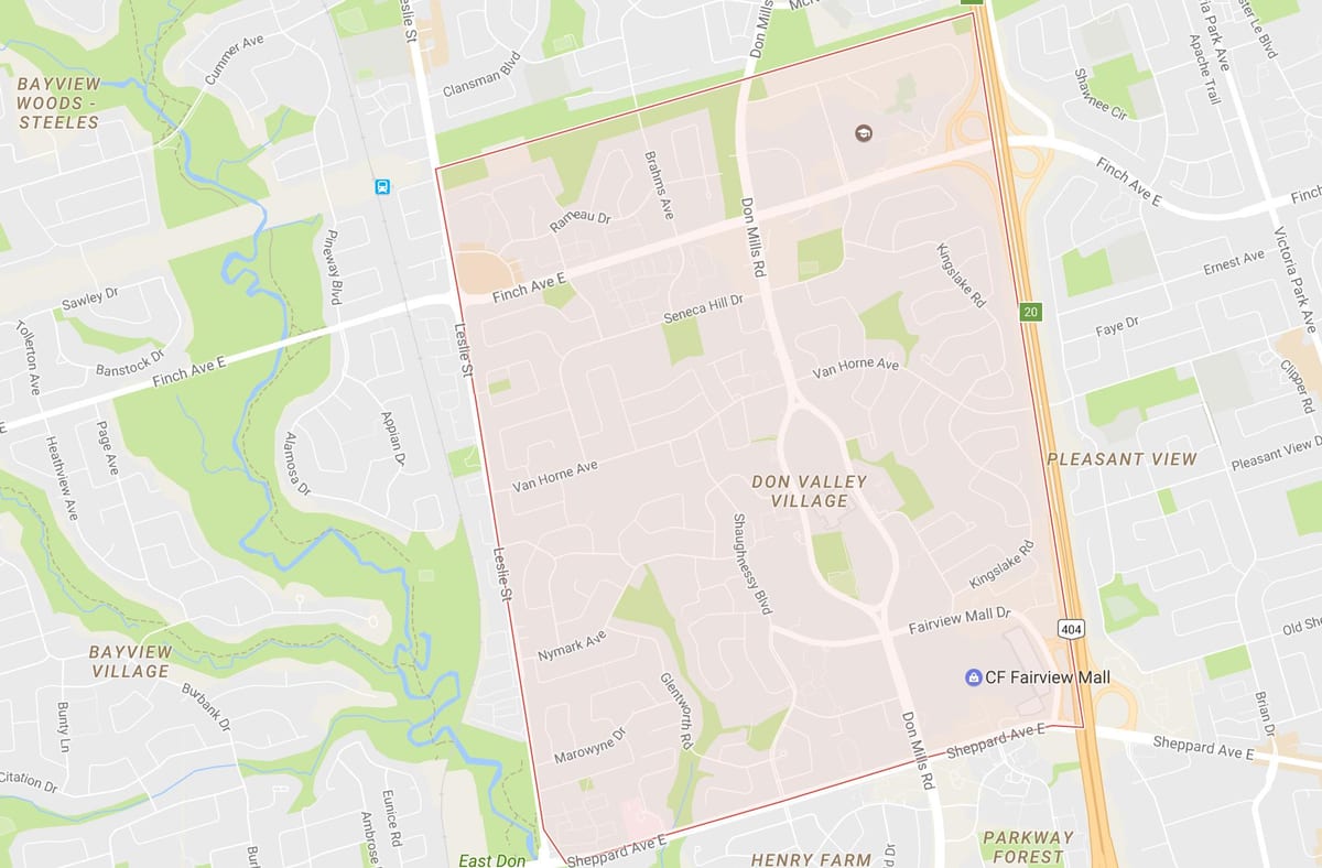 Karte Zemesriekstu kaimiņattiecību Toronto