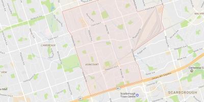Karte Agincourt kaimiņattiecību Toronto