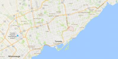 Karte Iemaukti Ceļu rajona Toronto