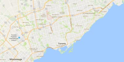 Karte Bathurst Muižas rajonā Toronto