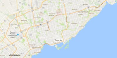 Karte Bayview Ciema rajonā Toronto