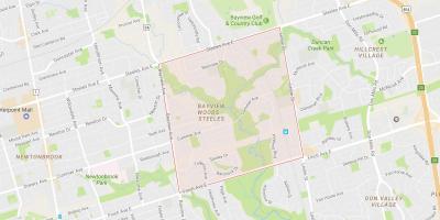 Karte Bayview Mežā – Steeles kaimiņattiecību Toronto