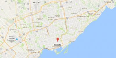 Karte Baznīca un Wellesley rajona Toronto