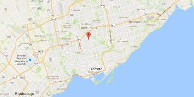 Karte Bedford Park rajonā Toronto