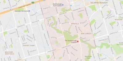 Karte Bendale kaimiņattiecību Toronto