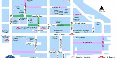 Karte Bloor Yorkville autostāvvieta