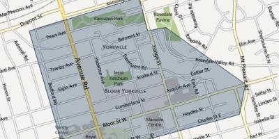 Karte Bloor Yorkville