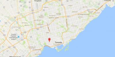 Karte Brockton Village rajona Toronto