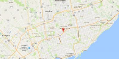 Karte Bruņas Augstumu rajona Toronto