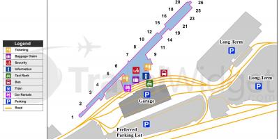 Karte Buffalo Niagara airport
