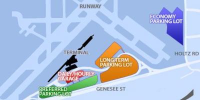Karte Buffalo Niagara lidostas autostāvvieta