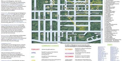 Karte Cabbagetown notikumiem Toronto