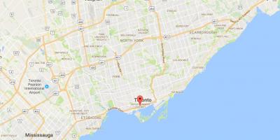 Karte CityPlace rajona Toronto