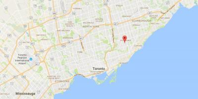 Karte Clairlea rajona Toronto