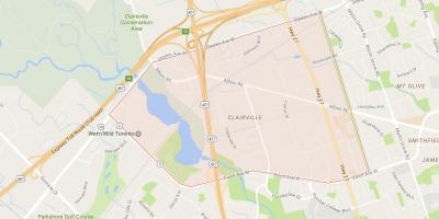 Karte Clairville kaimiņattiecību Toronto