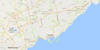 Karte Clairville rajona Toronto