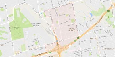 Karte Clanton Park kaimiņattiecību Toronto