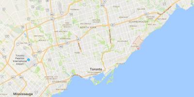Karte Cliffcrest rajona Toronto