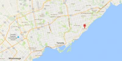 Karte Cliffside rajona Toronto