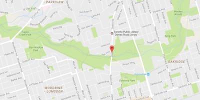 Karte Dawes ceļu Toronto