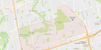 Karte Downsview kaimiņattiecību Toronto