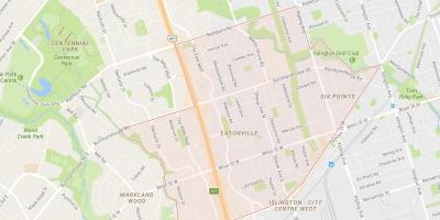Karte Eatonville kaimiņattiecību Toronto