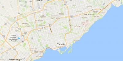 Karte Eglinton Austrumu rajonā Toronto