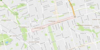 Karte Eglinton Rietumu kaimiņvalstīs, Toronto
