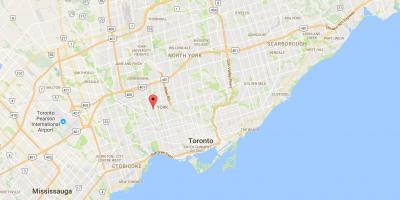 Karte Eglinton West district Toronto
