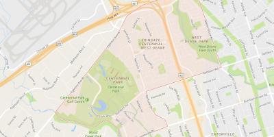 Karte Eringate kaimiņattiecību Toronto