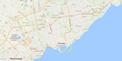 Karte Eringate rajona Toronto