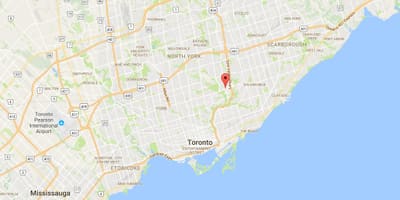 Karte Flemingdon Parka rajonā Toronto