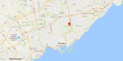 Karte Flemingdon Parka rajonā Toronto
