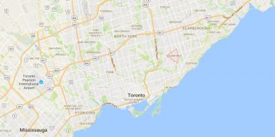 Karte Golden Mile rajona Toronto