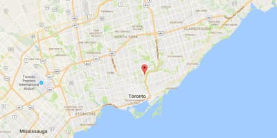Karte Gubernatora Tilta rajonā Toronto