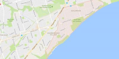 Karte Guildwood kaimiņattiecību Toronto