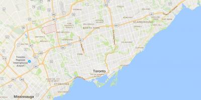 Karte Hambera augstākā līmeņa rajona Toronto