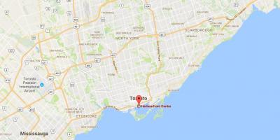 Karte Harbourfront rajona Toronto