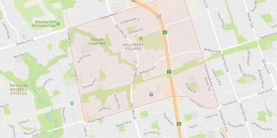 Karte Hillcrest Ciema apkaimē Toronto